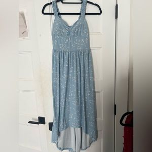 high low flowery dress